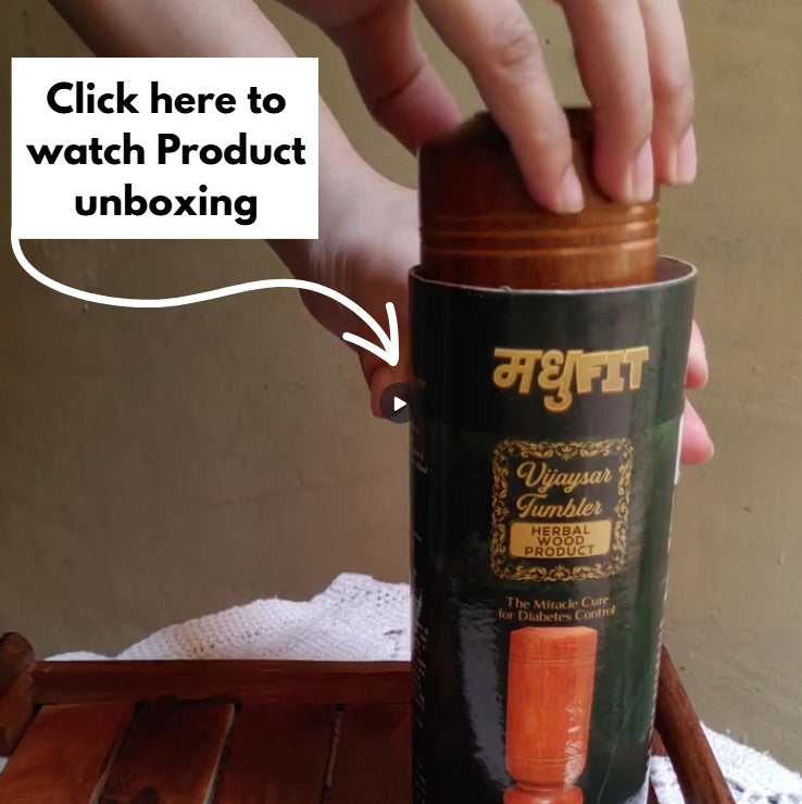 Madhufit® Vijaysar wood Glass – Ayurvedic Way to Manage Sugar Levels